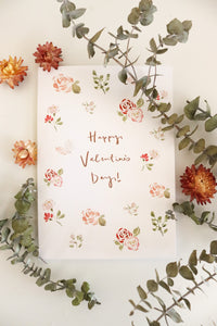 "Happy Valentine's Day" Loose Blooms Card