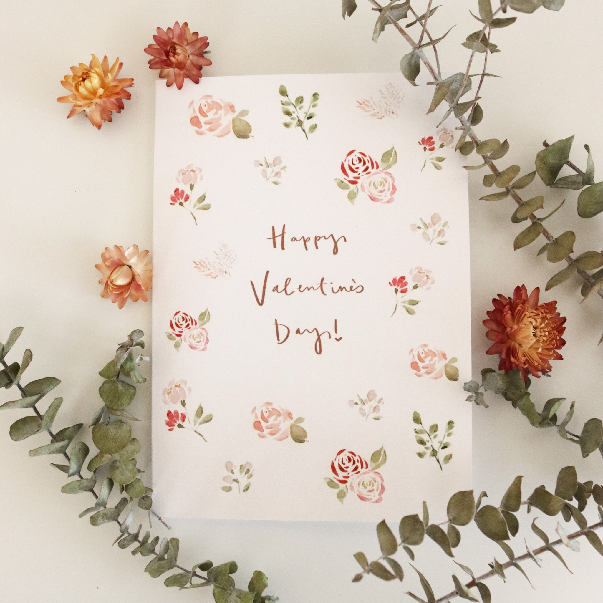 "Happy Valentine's Day" Loose Blooms Card