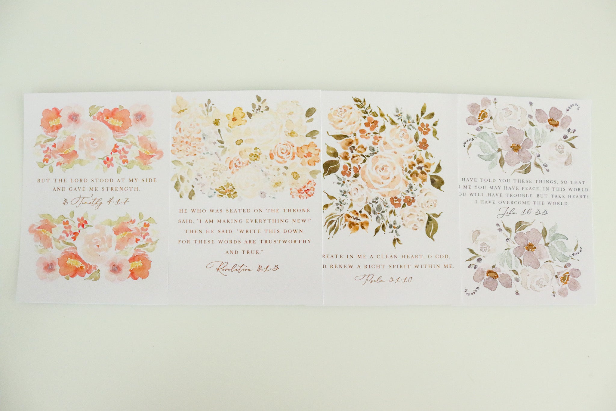 Floral Scripture Cards