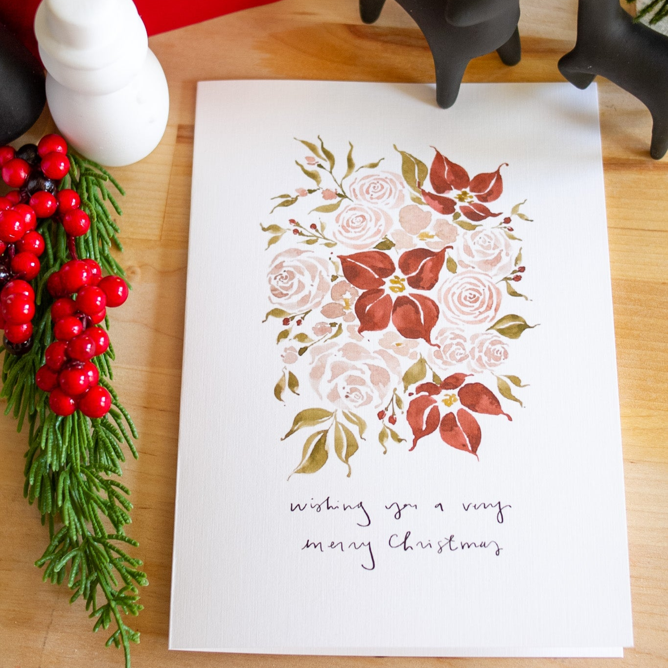 "Wishing you a Very Merry Christmas" Greeting Card