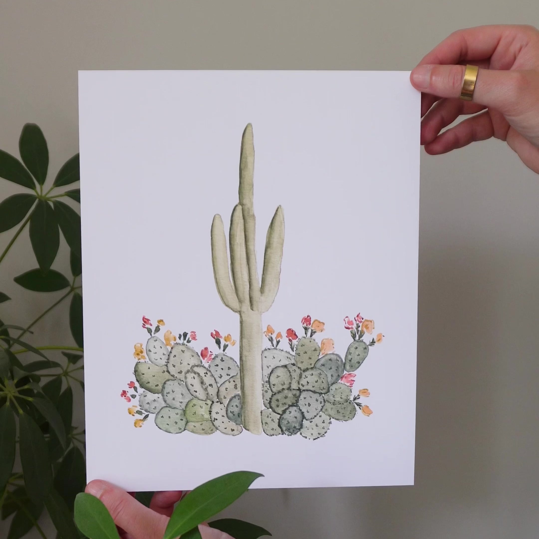 L'amour des Cactus Print