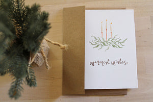 "Warmest Wishes" Minimalist Card
