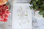 Load image into Gallery viewer, 9x12 hand-painted hazy purple rose cluster
