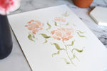 Load image into Gallery viewer, 9x12 hand-painted loose peony blooms
