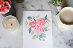 Load image into Gallery viewer, 6x8 hand-painted rose cluster
