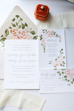 Load image into Gallery viewer, Terra Cotta Roses Invitation Suite
