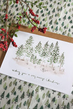 Load image into Gallery viewer, Pine Trees Christmas Card

