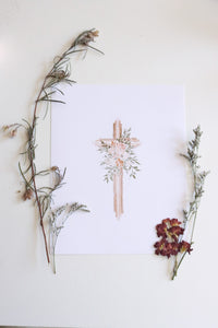 Floral Cross Print